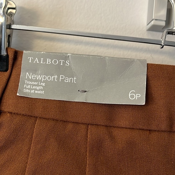 NWT Talbots Newport Trouser Pants Women's Brown Dress Pants Size 6P - Picture 7 of 14